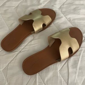 Universal thread gold flat slides